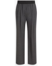Loulou de Saison - Niro Pleated Wool-Blend Twill Straight-Leg Pants - Lyst