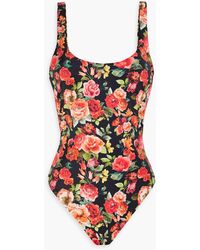 Onia - Rachel badeanzug mit floralem print - Lyst