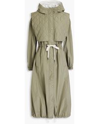 Brunello Cucinelli - Quilted Bead-embellished Shell Hooded Parka - Lyst