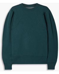 Isabel Marant - Midelia Paneled Cotton-blend Jersey Sweatshirt - Lyst
