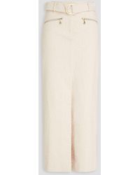 Zimmermann - Belted Cotton-blend Terry Maxi Pencil Skirt - Lyst