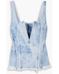 Marques'Almeida - Off-the-shoulder Denim Bustier Top - Lyst