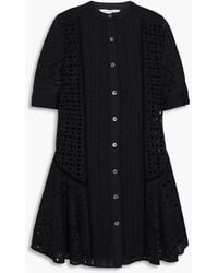 Veronica Beard - Dara Broderie Anglaise Cotton Mini Dress - Lyst