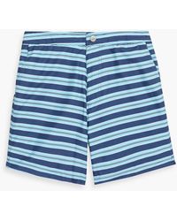 Onia - Calder Mid-length Striped Swim Shorts - Lyst