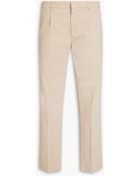 Dunhill - Pleated Cotton-blend Chinos - Lyst