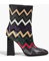 Missoni - Metallic Crochet-knit Ankle Boots - Lyst