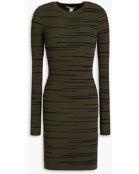 Autumn Cashmere - Striped Ribbed-knit Mini Dress - Lyst
