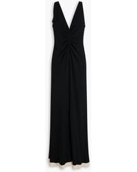Victoria Beckham - Gathered Stretch-Crepe Gown - Lyst