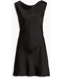 Norma Kamali - Draped Satin Mini Dress - Lyst