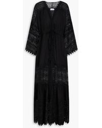 Charo Ruiz - Marguerita Guipure Lace And Cotton-Blend Voile Maxi Dress - Lyst