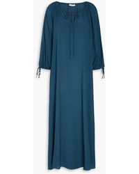By Malene Birger - Gathered Habotai Maxi Dress - Lyst