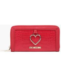 Love Moschino - Faux Croc-effect Leather Wallet - Lyst