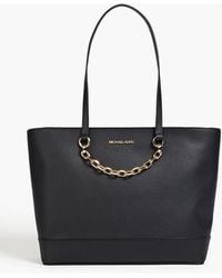 MICHAEL Michael Kors - Jet Set Chain-embellished Faux Textured-leather Tote - Lyst