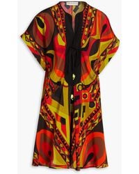 PUCCI - Printed Silk Crepe De Chine Kaftan - Lyst