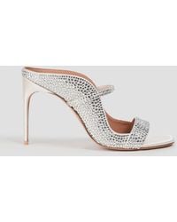 Malone Souliers - Carlotta 90 Crystal-embellished Satin Mules - Lyst