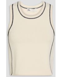 Tory Burch - Cropped Knitted Tank - Lyst