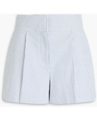 Veronica Beard - Haina gestreifte shorts aus seersucker aus einer baumwollmischung - Lyst