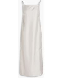 Loulou de Saison - Sulum Silk-twill Midi Dress - Lyst