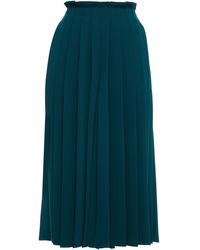MM6 by Maison Martin Margiela Pleated Crepe Culottes - Green
