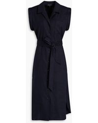Rag & Bone - Helena Belted Linen-blend Midi Shirt Dress - Lyst