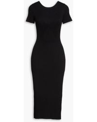 NAADAM - Geripptes midikleid aus einer baumwollmischung mit cut-outs - Lyst
