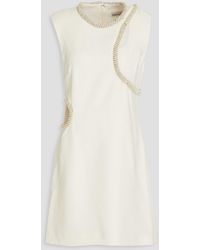 Jonathan Simkhai - Kat Cutout Embellished Crepe Mini Dress - Lyst