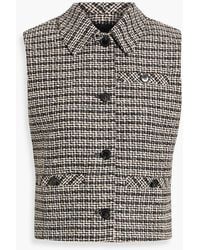 Theory - Striped Tweed Vest - Lyst