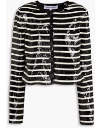 Veronica Beard - Mickey Striped Sequined Woven Jacket - Lyst