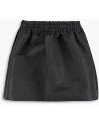 RED Valentino - Flared Gathered Faille Mini Skirt - Lyst