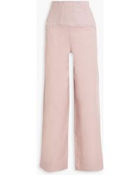 Nicholas - Cotton-voile Wide-leg Pants - Lyst