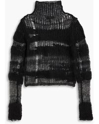 Rag & Bone - Lilian Open-knit Alpaca-blend Turtleneck Sweater - Lyst
