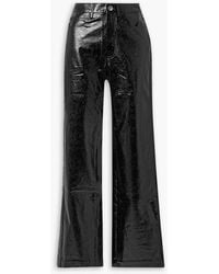 ROTATE BIRGER CHRISTENSEN - Rotie Faux Snake-effect Leather Straight-leg Pants - Lyst