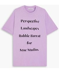Acne Studios - Printed Cotton-jersey T-shirt - Lyst