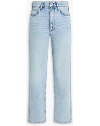 Rag & Bone - Hattie Faded Mid-Rise Straight-Leg Jeans - Lyst