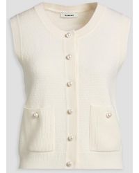Sandro - Faux Pearl-Embellished Bouclé-Knit Wool-Blend Vest - Lyst
