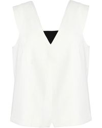 Rag & Bone - Two-Tone Crepe Top - Lyst