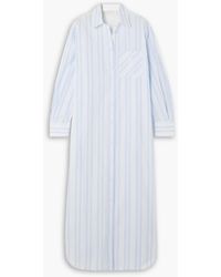 See By Chloé - Striped Cotton-poplin Midi Shirt Dress - Lyst