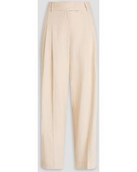 By Malene Birger - Cymbaria Pleated Linen-Blend Gauze Wide-Leg Pants - Lyst