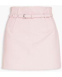 RED Valentino - Belted Skirt-effect Twill Shorts - Lyst
