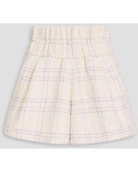 IRO - Karierte shorts aus tweed aus einer baumwollmischung - Lyst