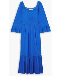 See By Chloé - Crocheted Lace-trimmed Cotton-jersey Maxi Dress - Lyst