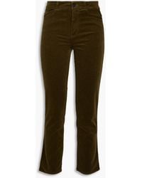 PAIGE - Cotton-blend Corduroy Slim-leg Pants - Lyst
