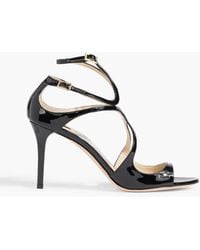 Jimmy Choo - Ivette Patent-leather Sandals - Lyst