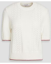 Thom Browne - Pullover aus baumwolle in pointelle-strick - Lyst