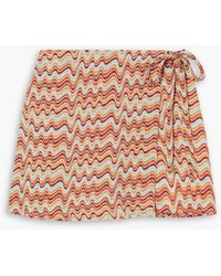 Faithfull The Brand - Eridani Skirt-effect Printed Linen Shorts - Lyst