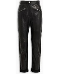 IRO - Aysel Leather Straight-leg Pants - Lyst