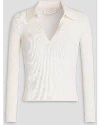 Zimmermann - Ribbed Jersey Polo Shirt - Lyst