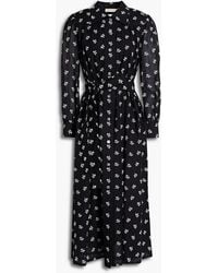 Tory Burch - Gerafftes hemdkleid in midilänge aus baumwolle mit stickereien - Lyst