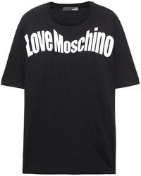 Love Moschino Printed Cotton-jersey T-shirt - Black