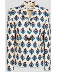 Tory Burch - Printed Crepe Blazer - Lyst